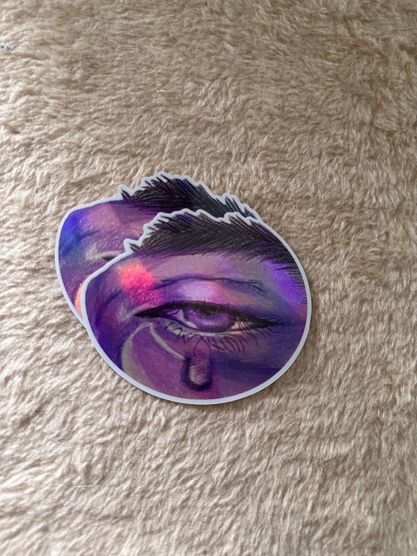 Purple Colored Pencil Study Sticker