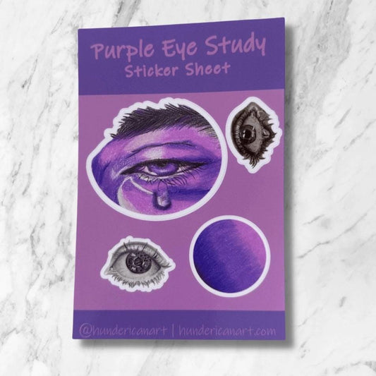 Purple Eye Study Sticker Sheet