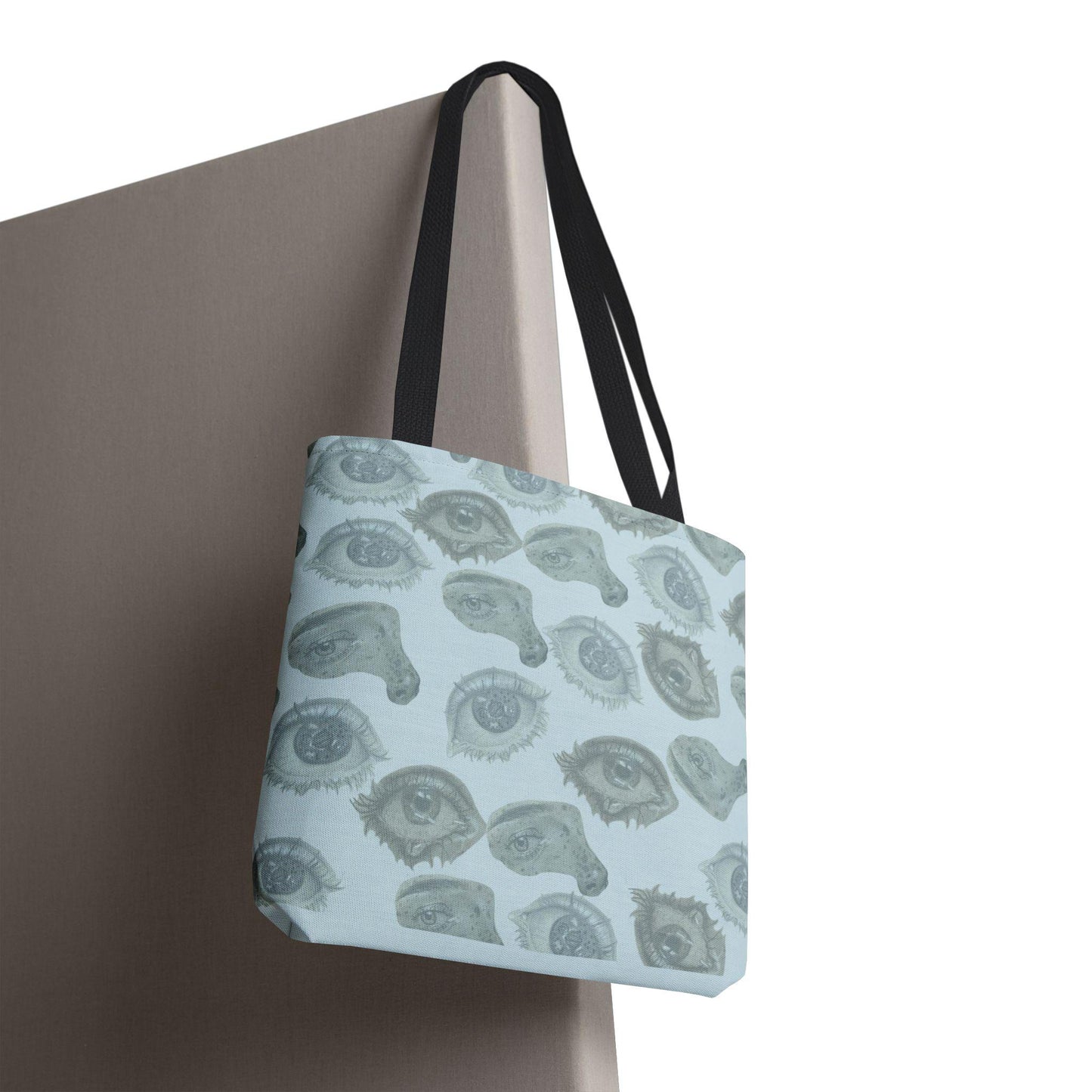 Pastel Blue Eye Drawings Tote Bag | Pastel Art Carryall | Eco-Friendly Shopping Bag | Cute Beach Bag
