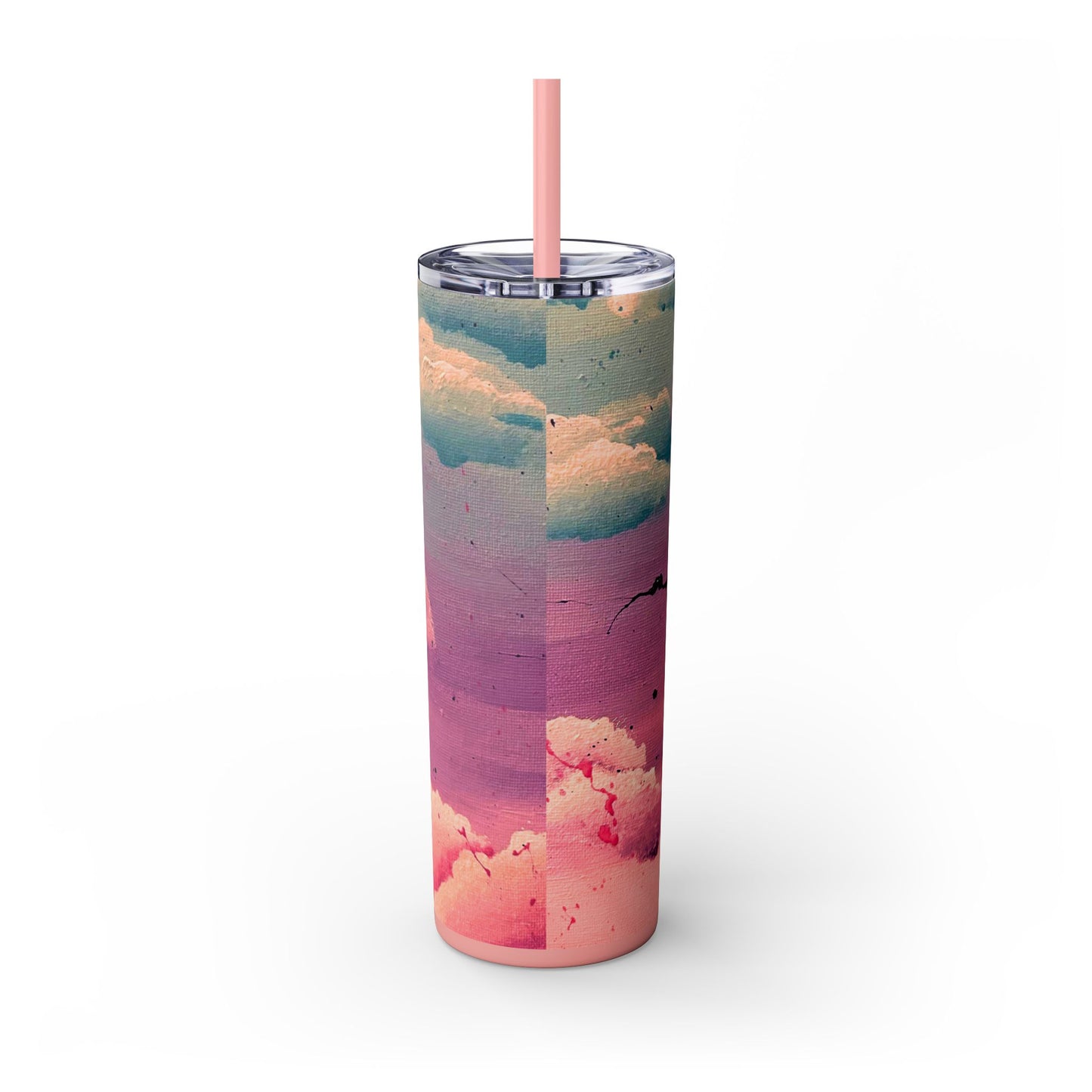 Cloud Study Painting| Skinny Tumbler with Straw| 20oz