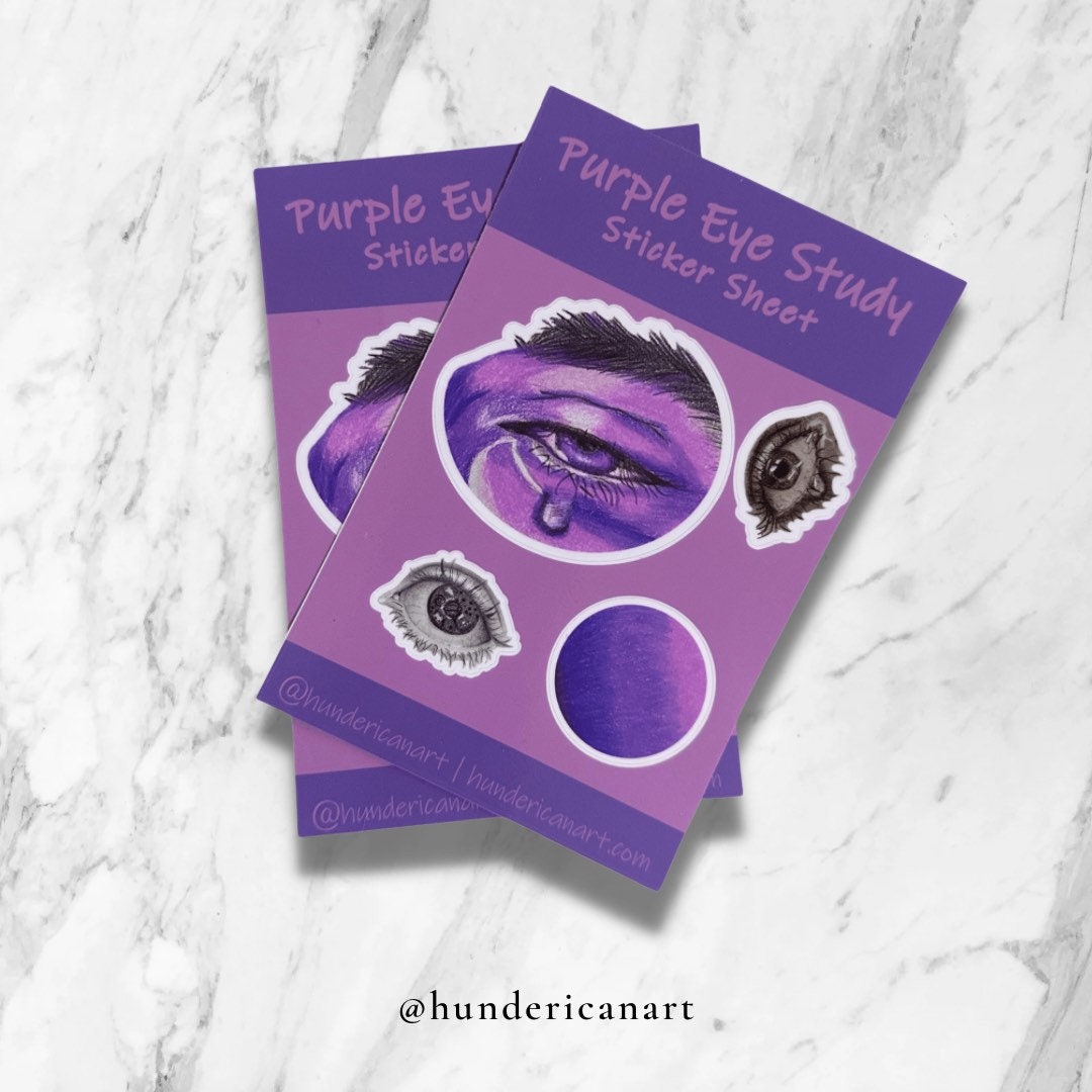 Purple Eye Study Sticker Sheet