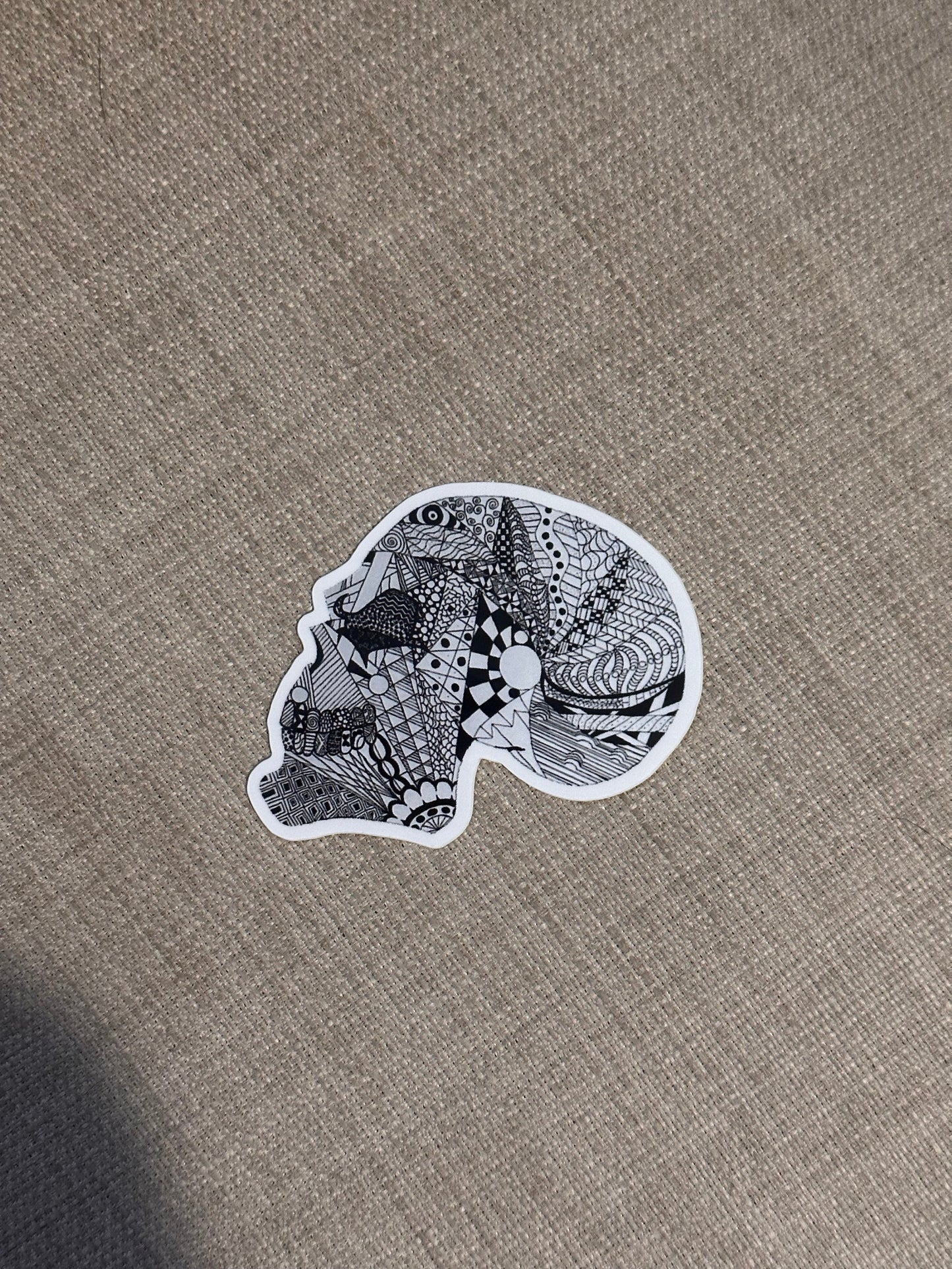 Zentangle Sticker | Skull Sticker | Line Art