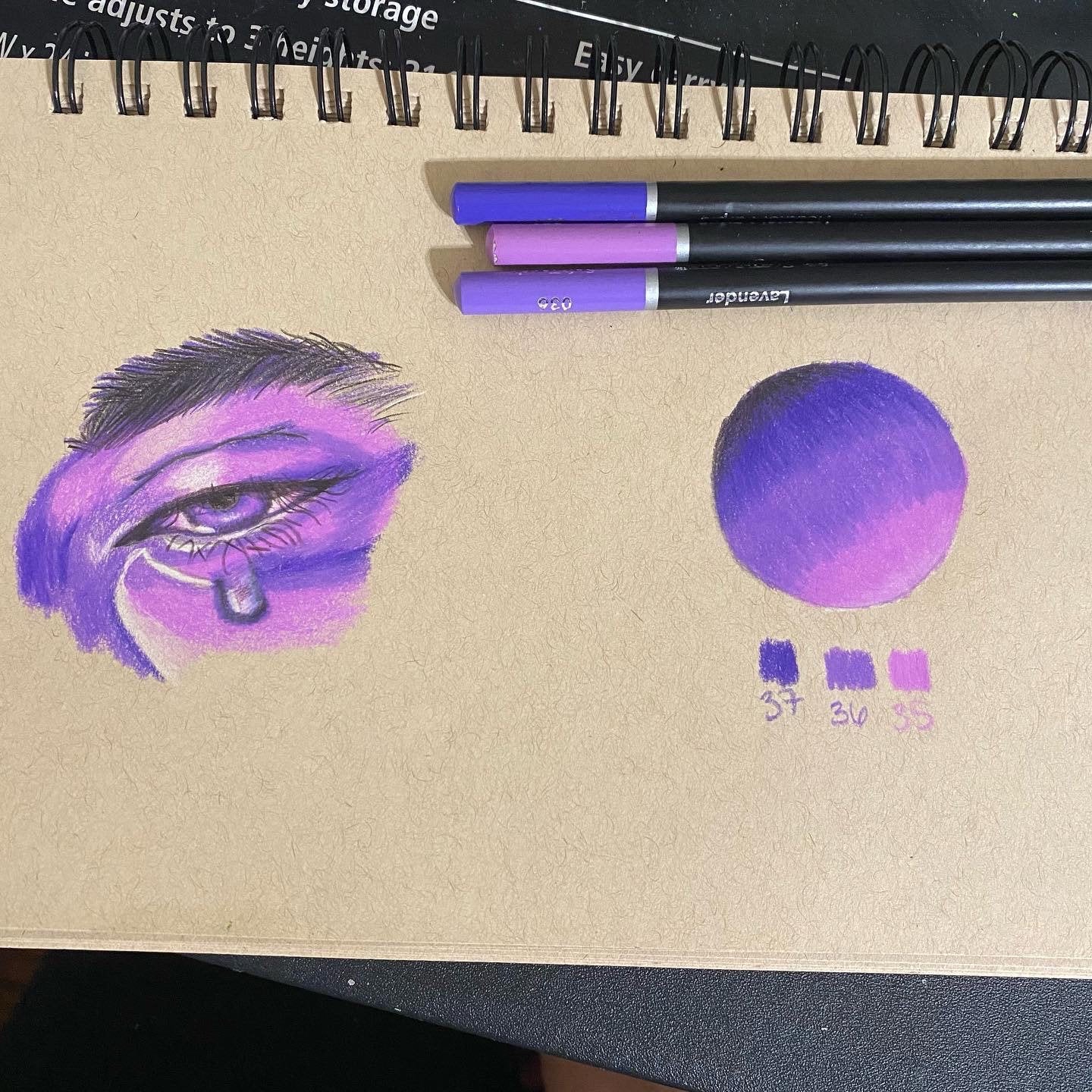 Purple Eye Study Sticker Sheet