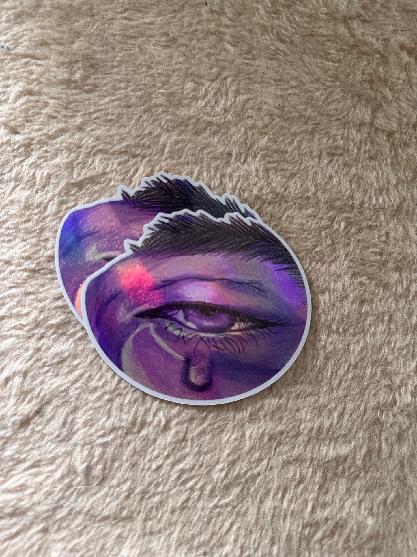 Purple Colored Pencil Study Sticker