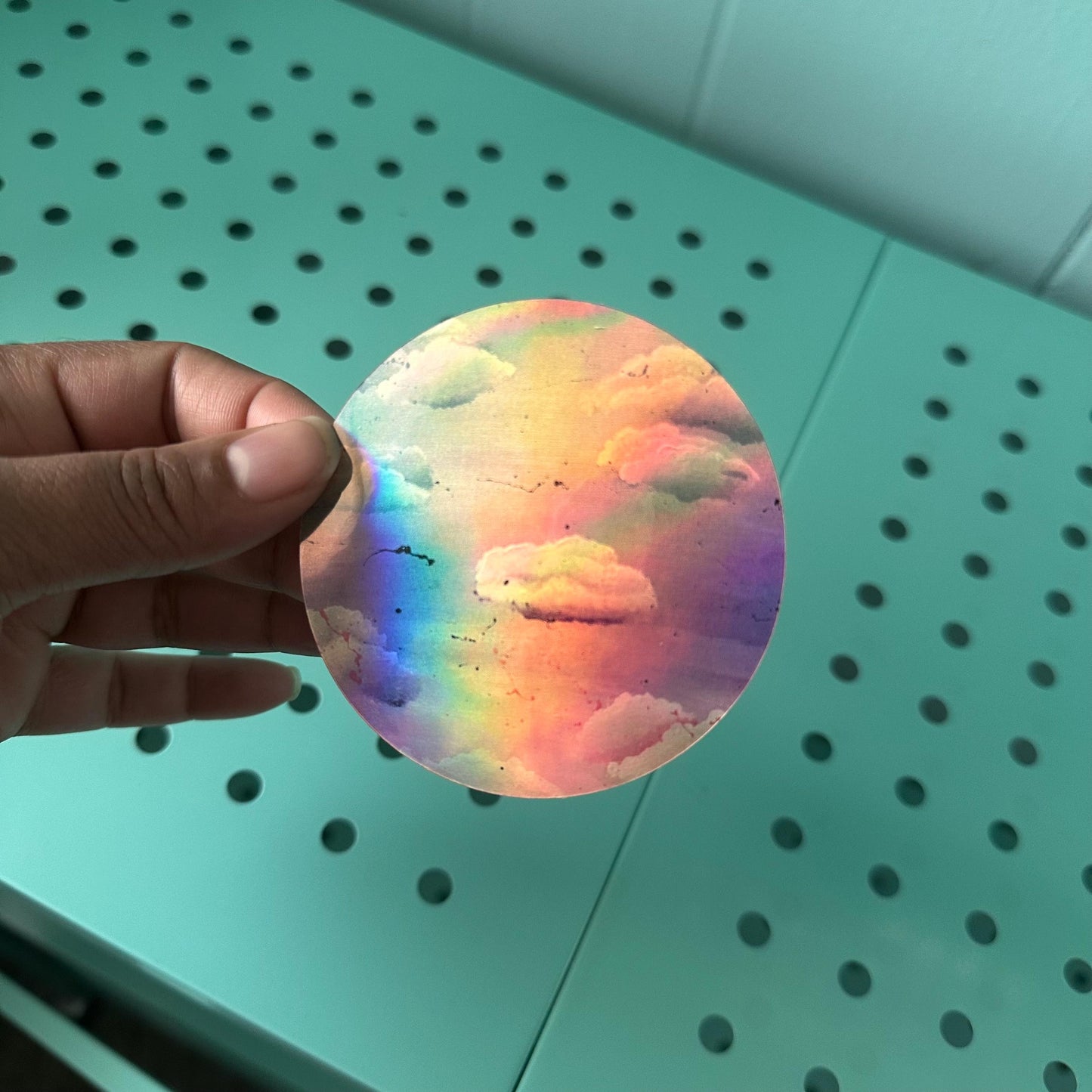 Pastel Cloud Dreams - Holographic Sticker Magic| Cloud Painting Study Sticker| Holographic Cloud Sticker