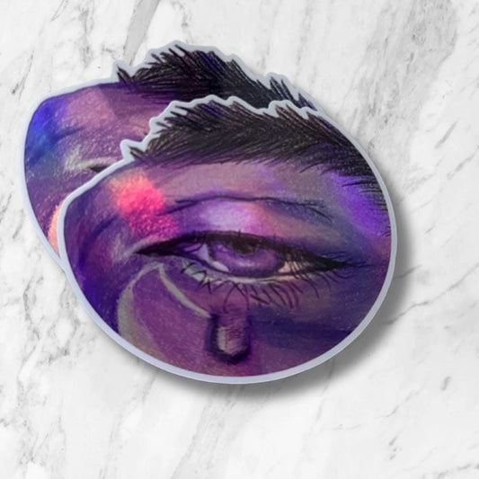 Purple Colored Pencil Study Sticker