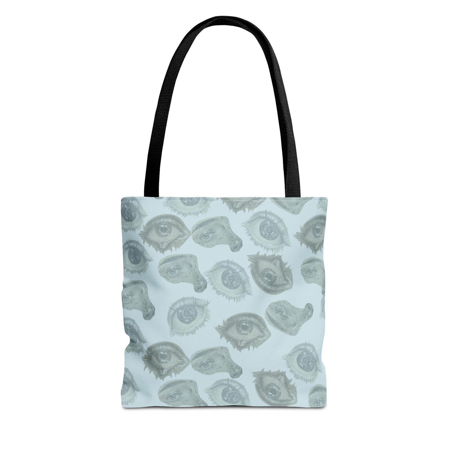 Pastel Blue Eye Drawings Tote Bag | Pastel Art Carryall | Eco-Friendly Shopping Bag | Cute Beach Bag