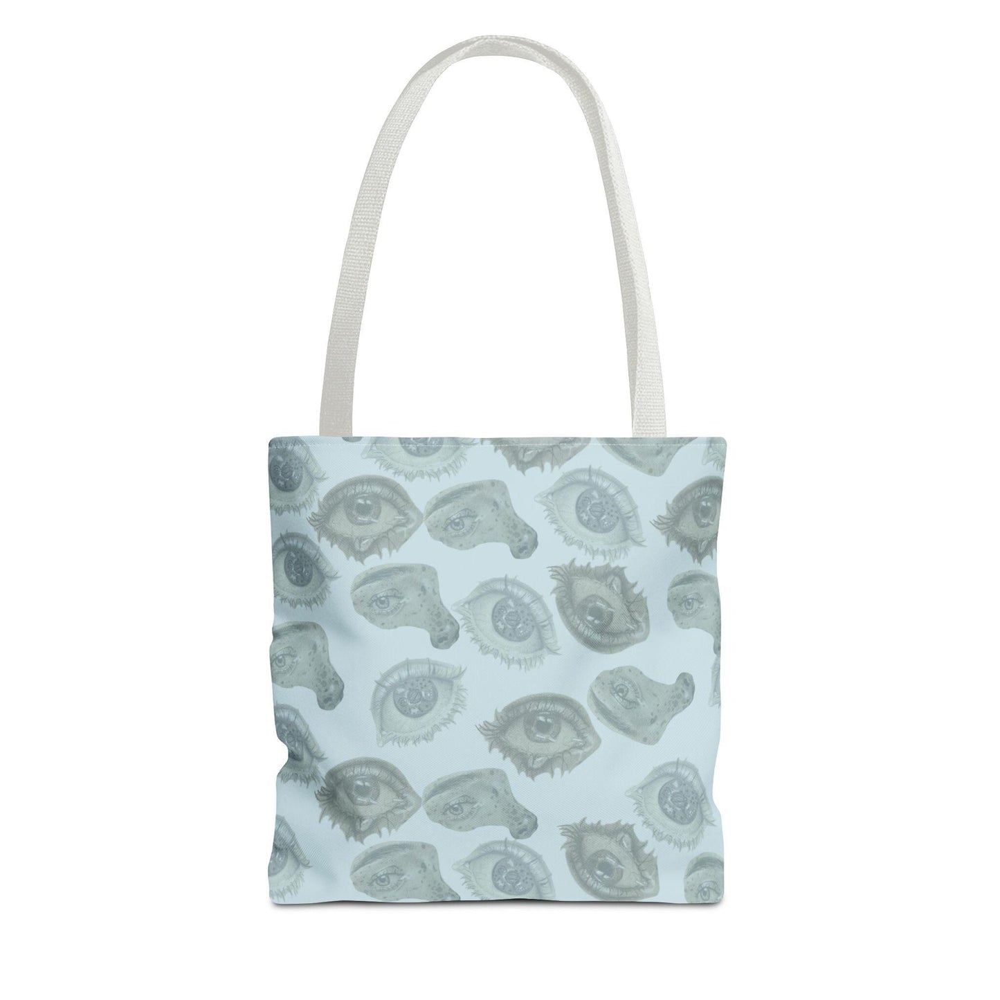 Pastel Blue Eye Drawings Tote Bag | Pastel Art Carryall | Eco-Friendly Shopping Bag | Cute Beach Bag