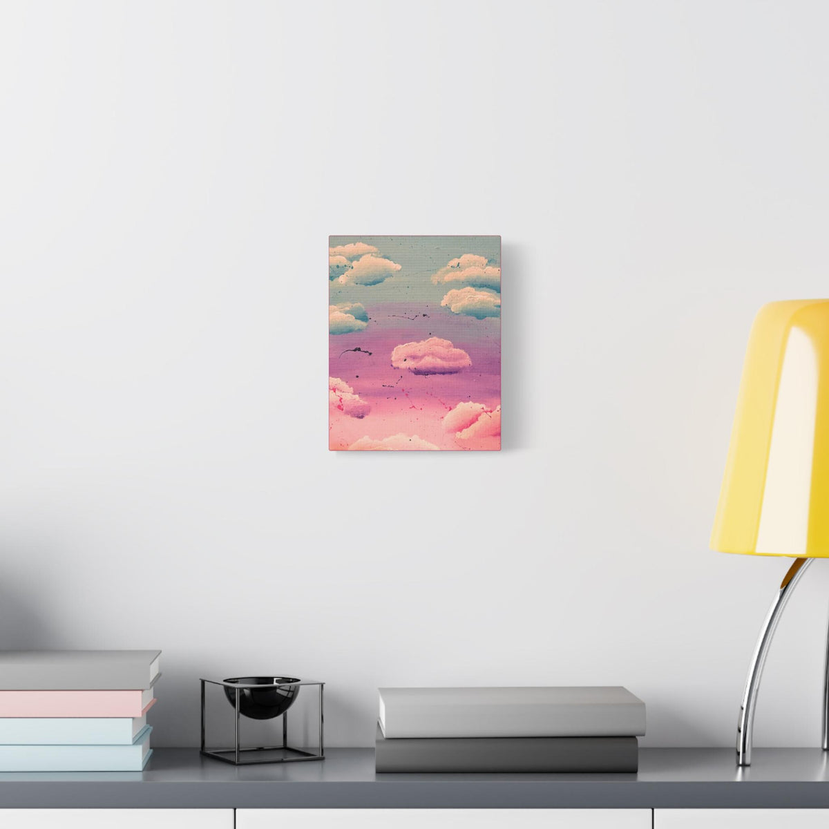 Pastel Cloudscape Matte Canvas Stretched PRINT 1.25" | Pink Blue Sky Wall Art