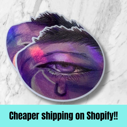 Purple Colored Pencil Study Sticker