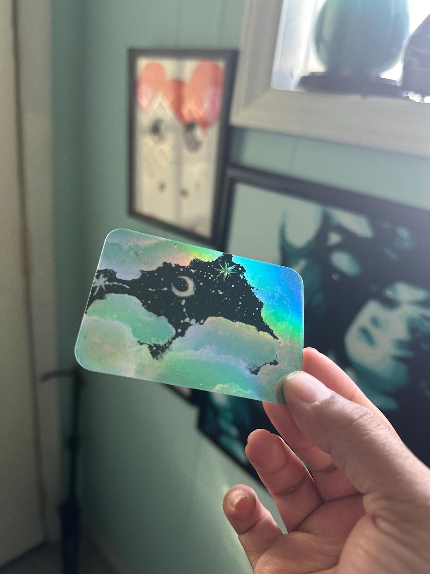 Blue Cloud Study | Holographic Sticker